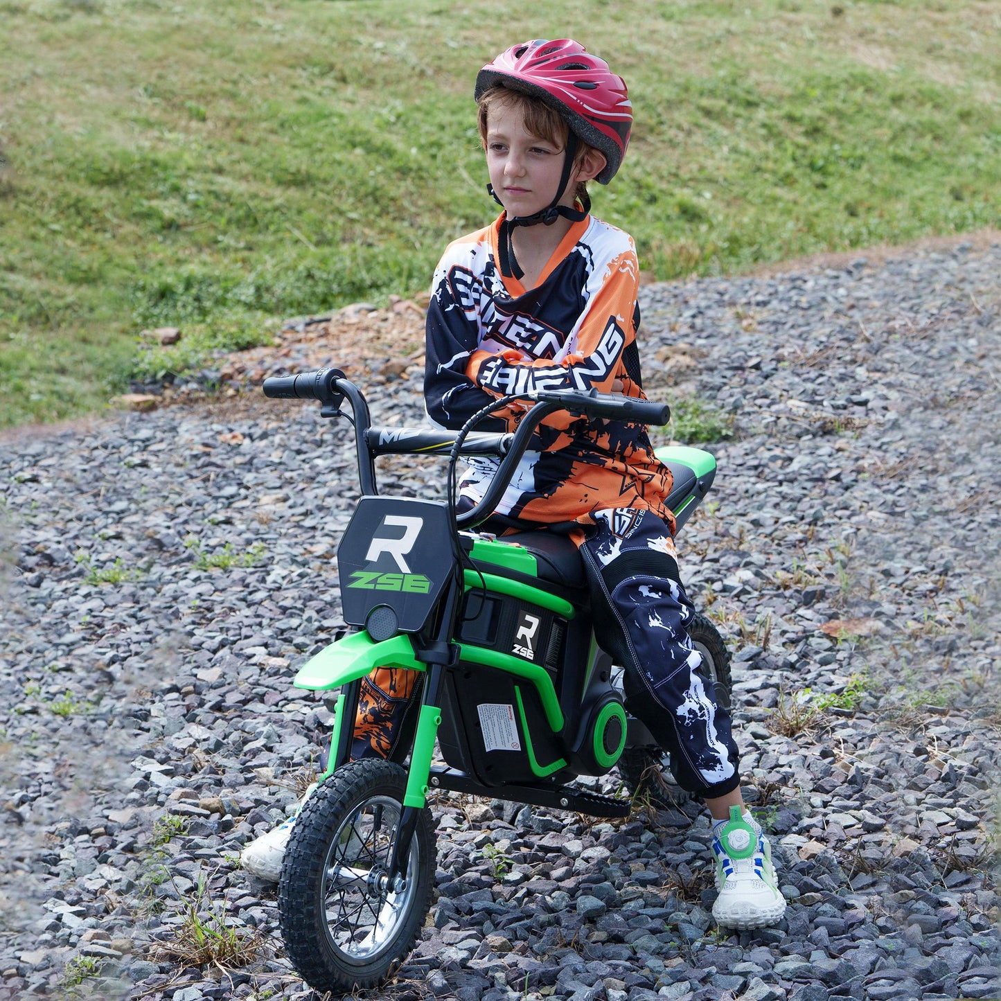 24V Electric Motorbike with Twist Grip Throttle, Music, Horn