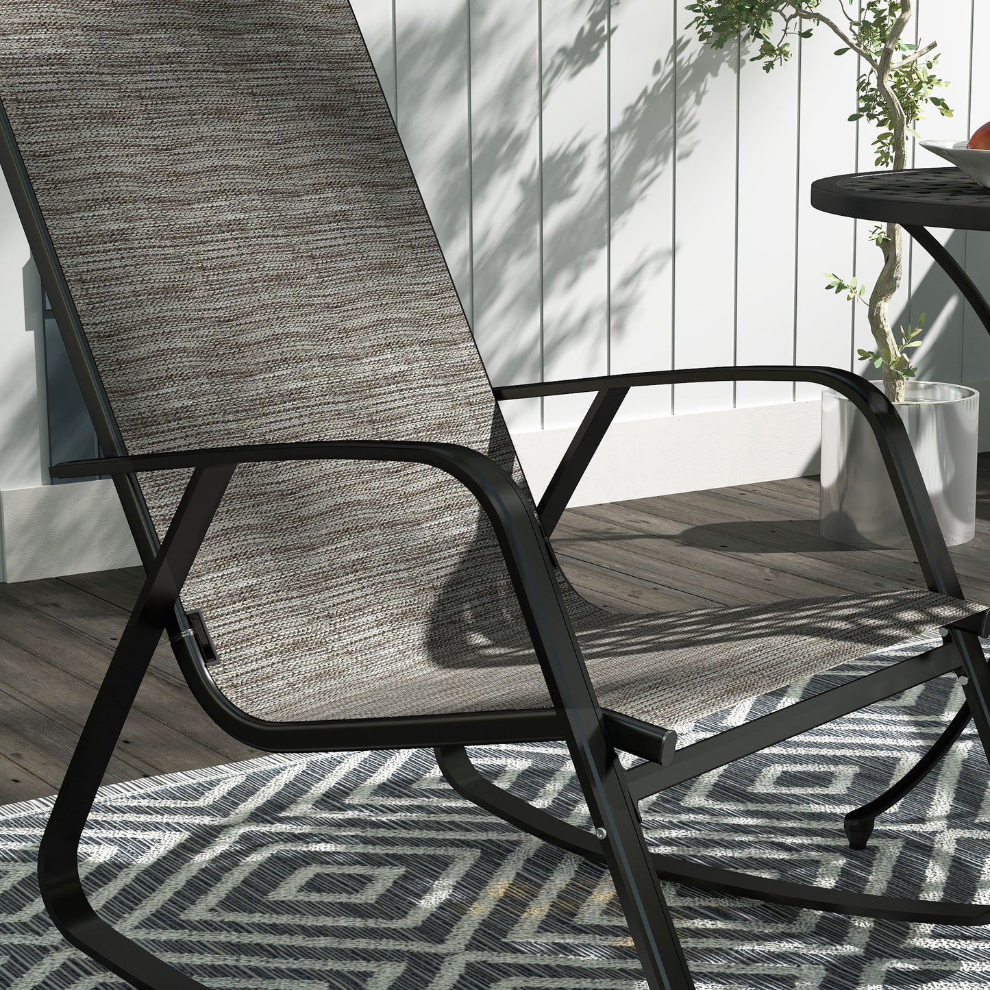 Set of Two Rocking Garden Chairs