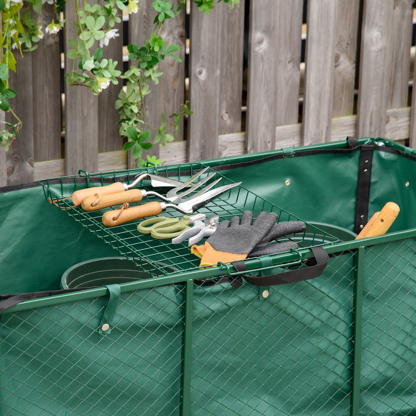Large 4 Wheel Heavy Duty Garden Cart Truck Trolley Wheelbarrow