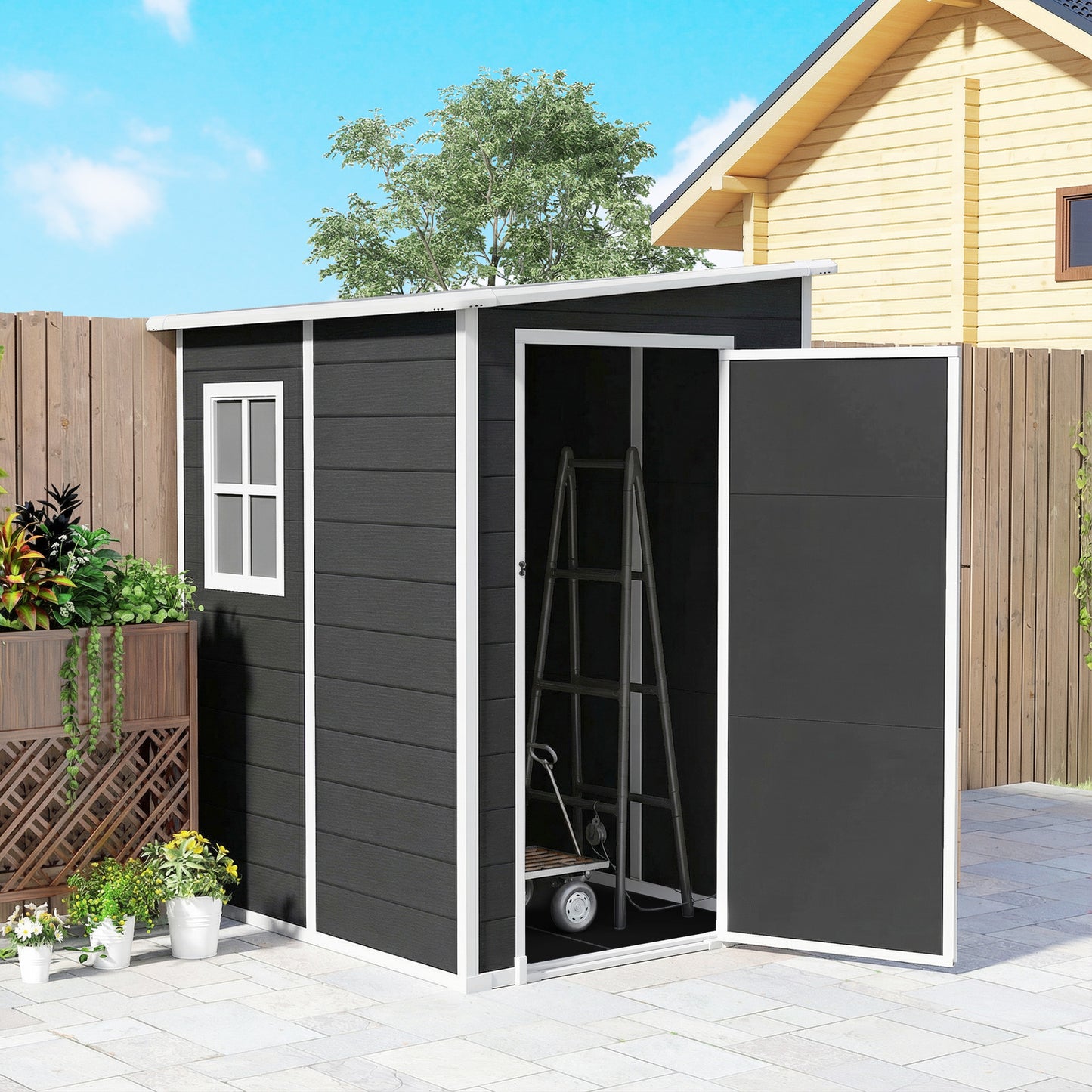 4'x5' Garden Storage Shed, Lean to Shed