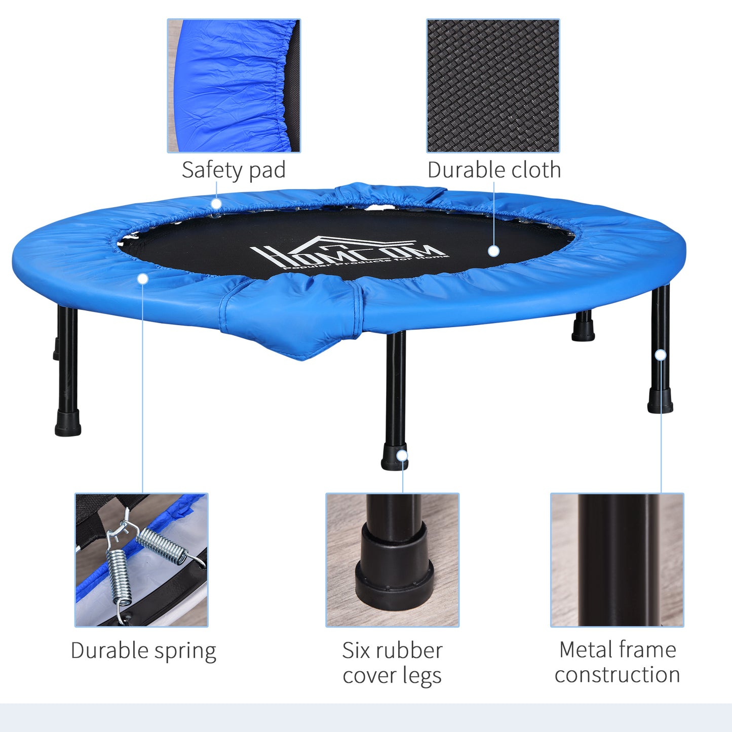 40" Mini Fitness Trampoline Home Gym Yoga Exercise Rebounder Indoor