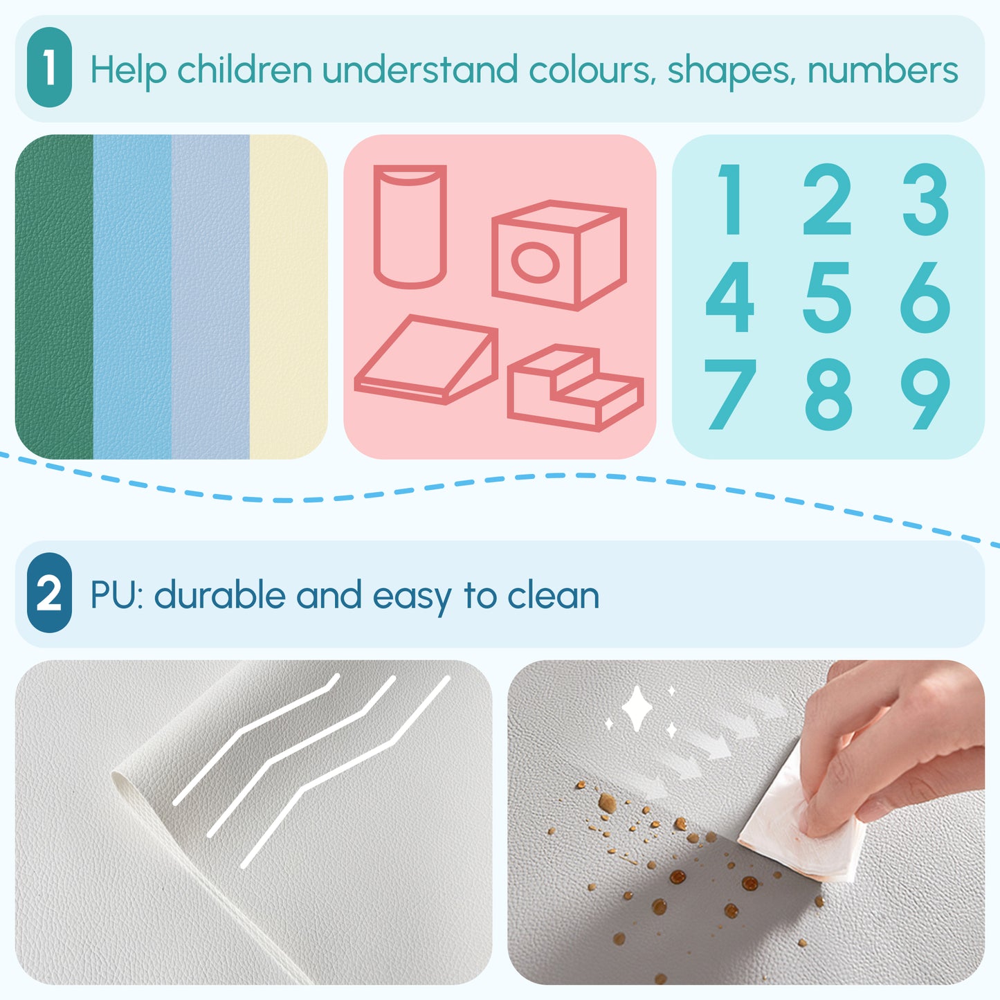 4-Piece Soft Play Set for Toddlers 1-3 Years