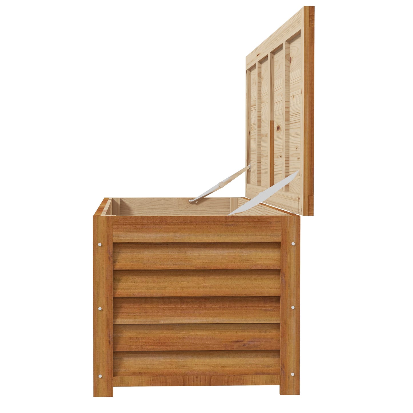 292L Outdoor Storage Box, Wooden Deck Box Garden Storage Container