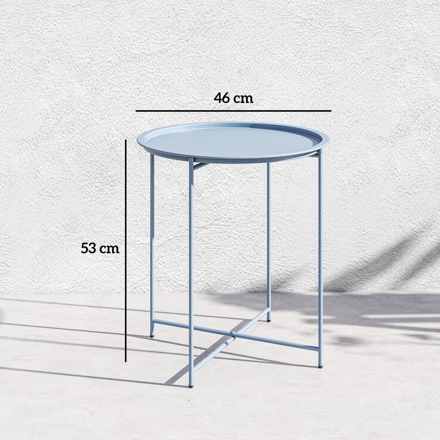 Steel Removable Tray Top Garden Table - Blue