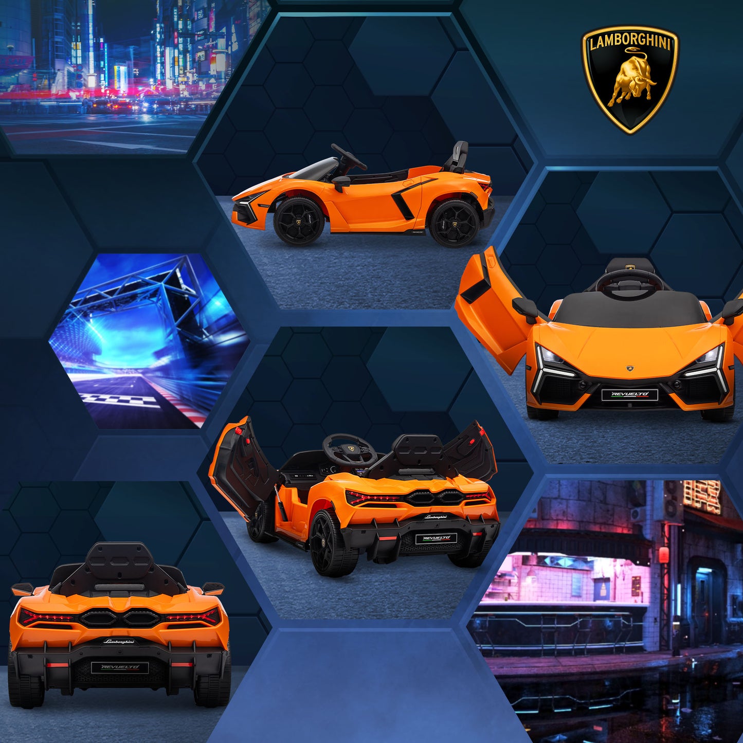 Lamborghini Revuelto Licensed 12V Ride on Car w/ Butterfly Doors