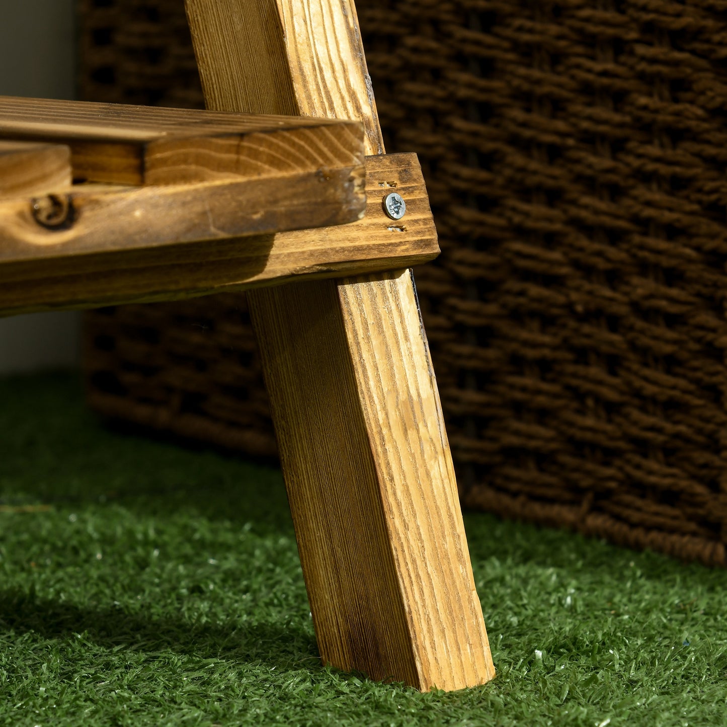 Wooden Folding Flower Pot Stand 3 Tier Garden Planter Display