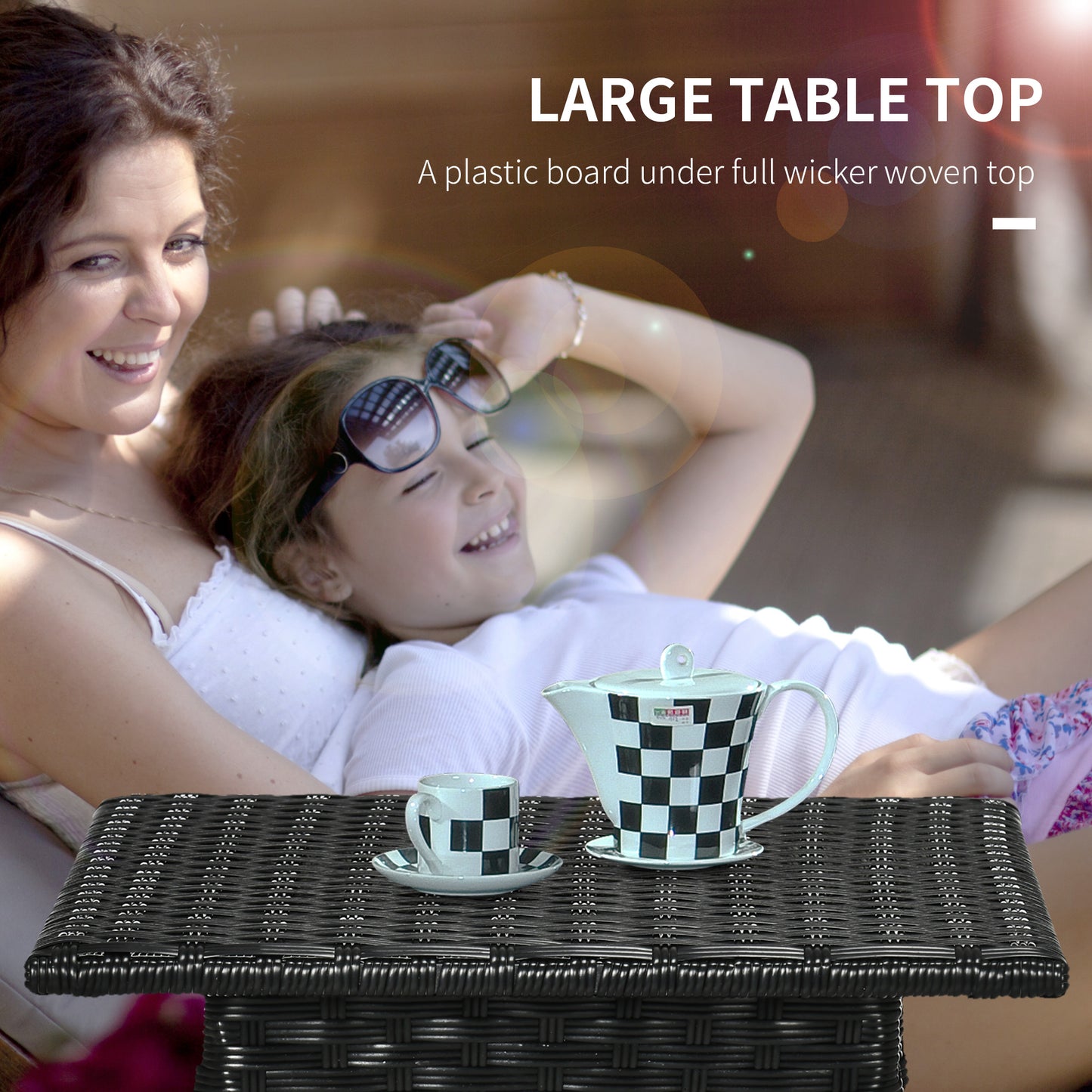 Rattan Side Table, Outdoor Coffee Table (1)