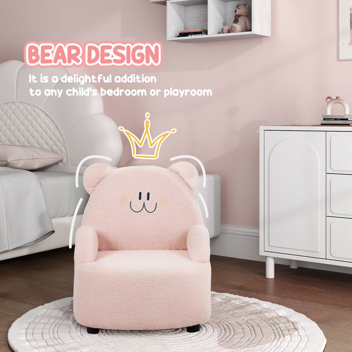 Kids Armchair, Bear Shaped Toddler Chair
