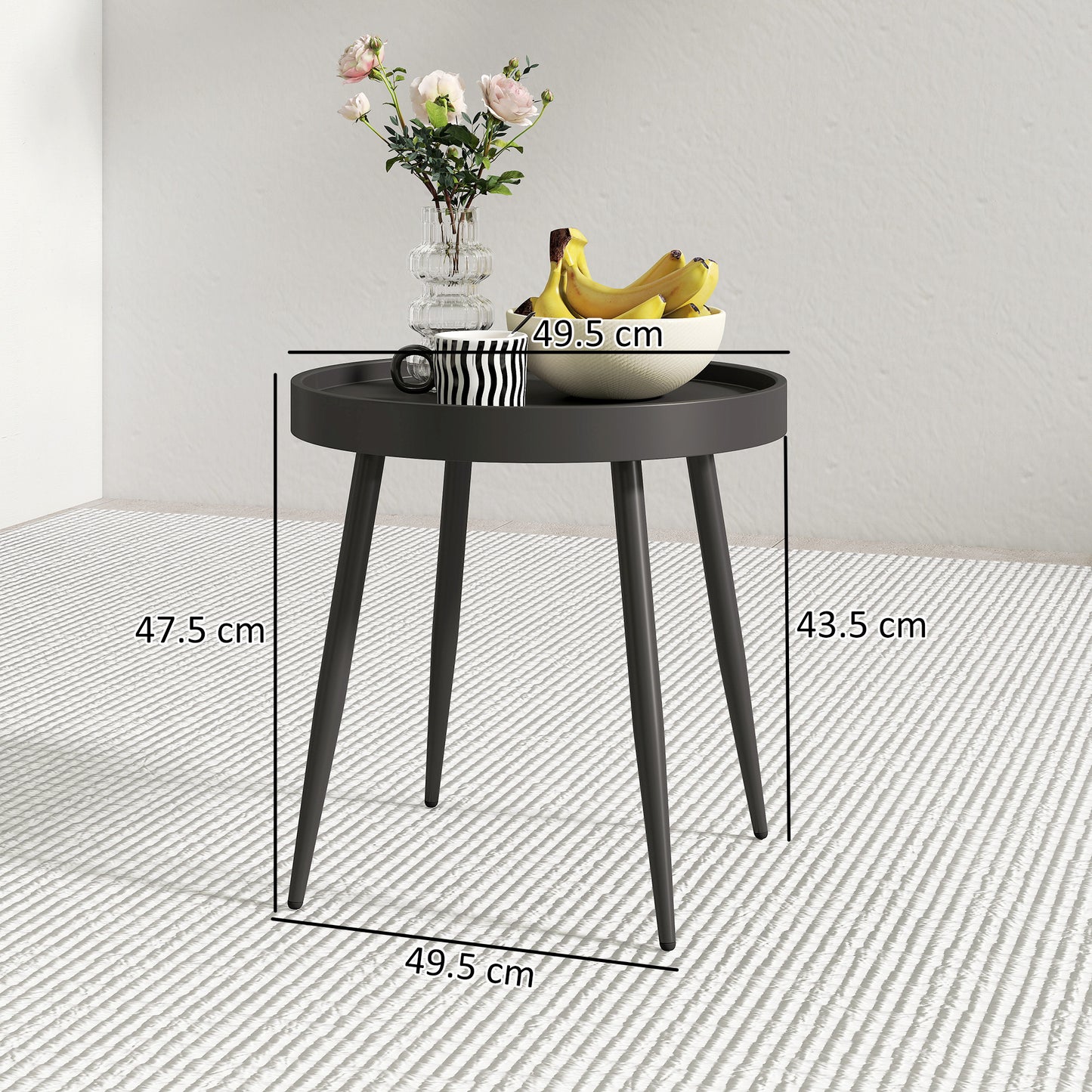 49.5 cm Round Garden Table