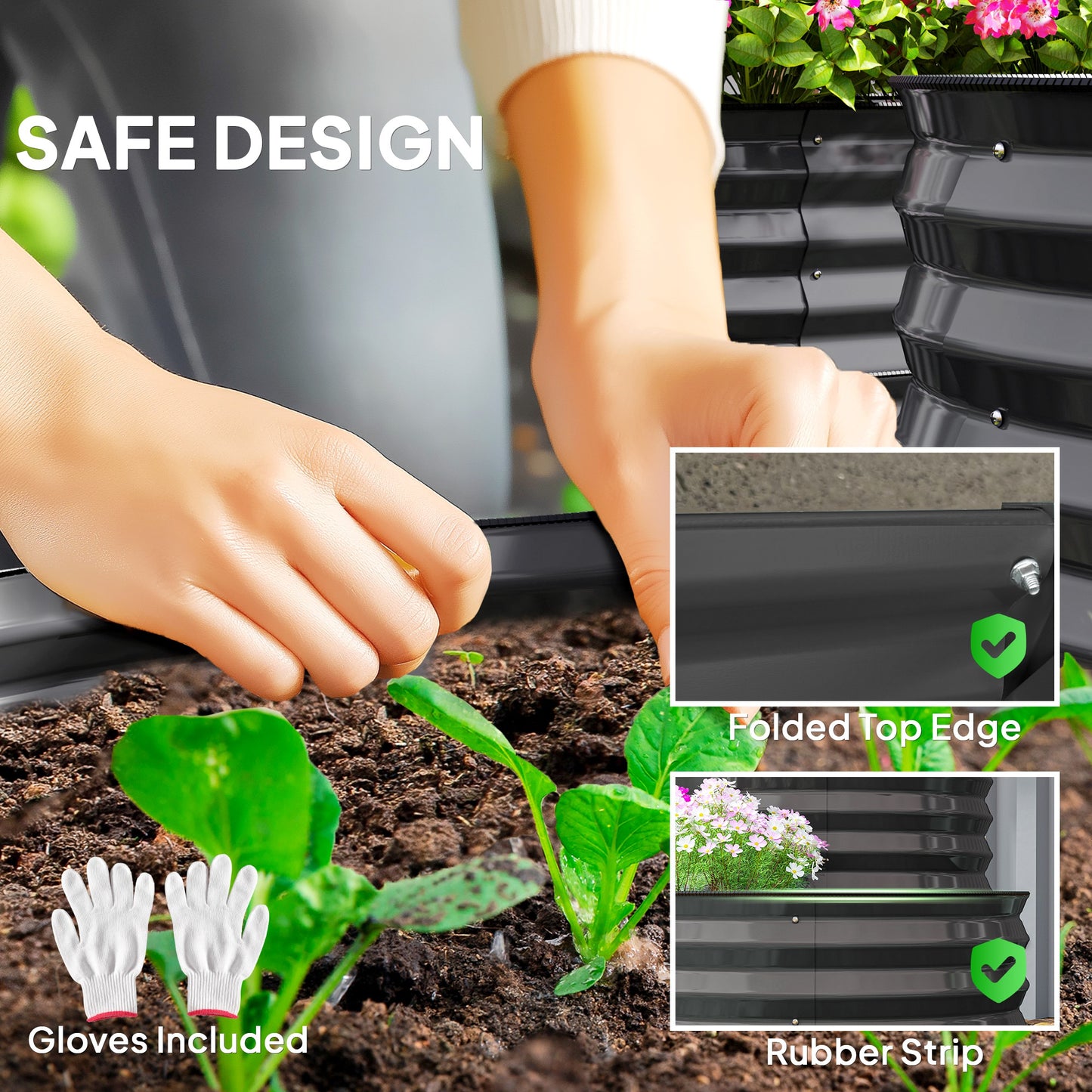 Two-Tier Galvanised Steel Garden Planter (1)