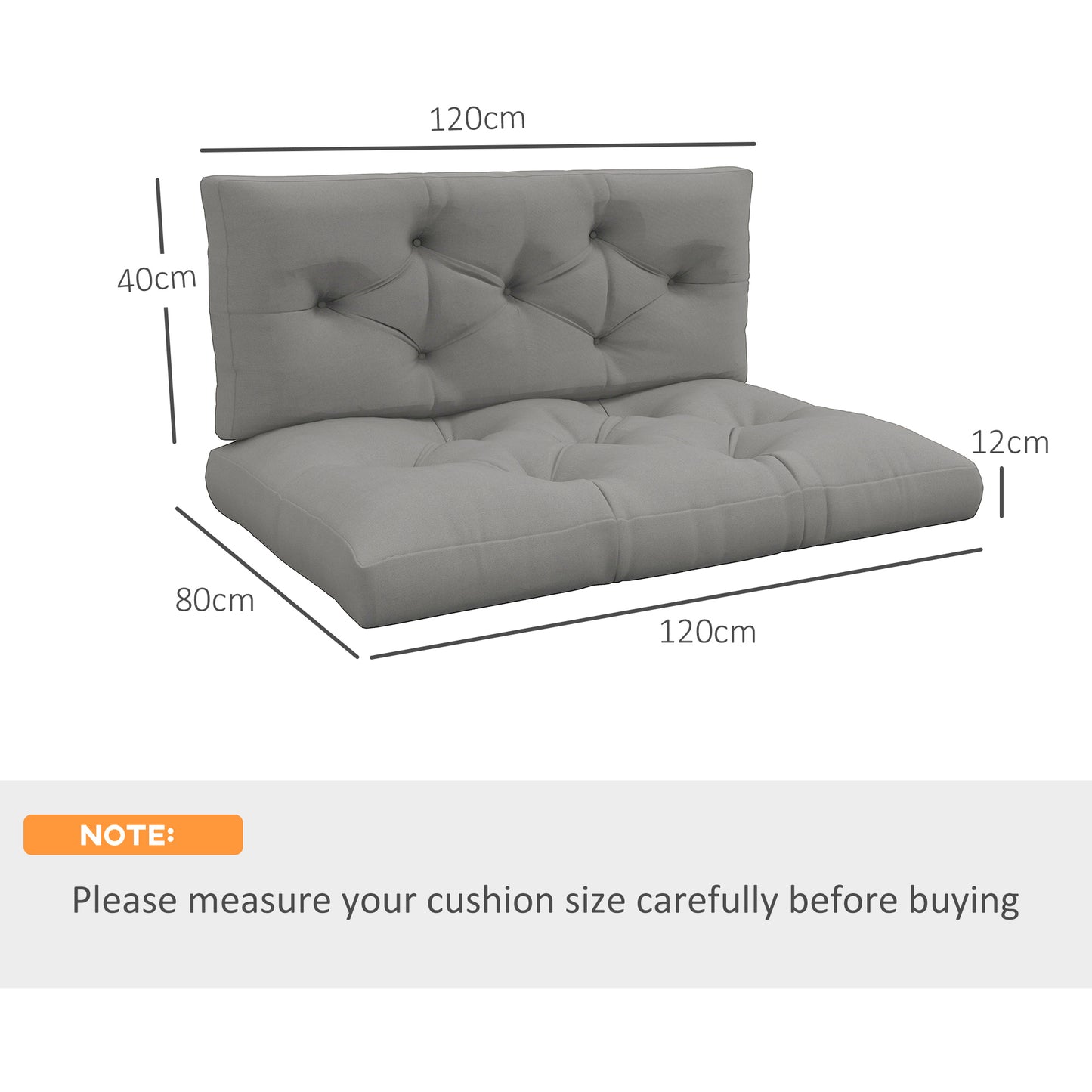 Seat and Back Padded Pallet Cushion Set