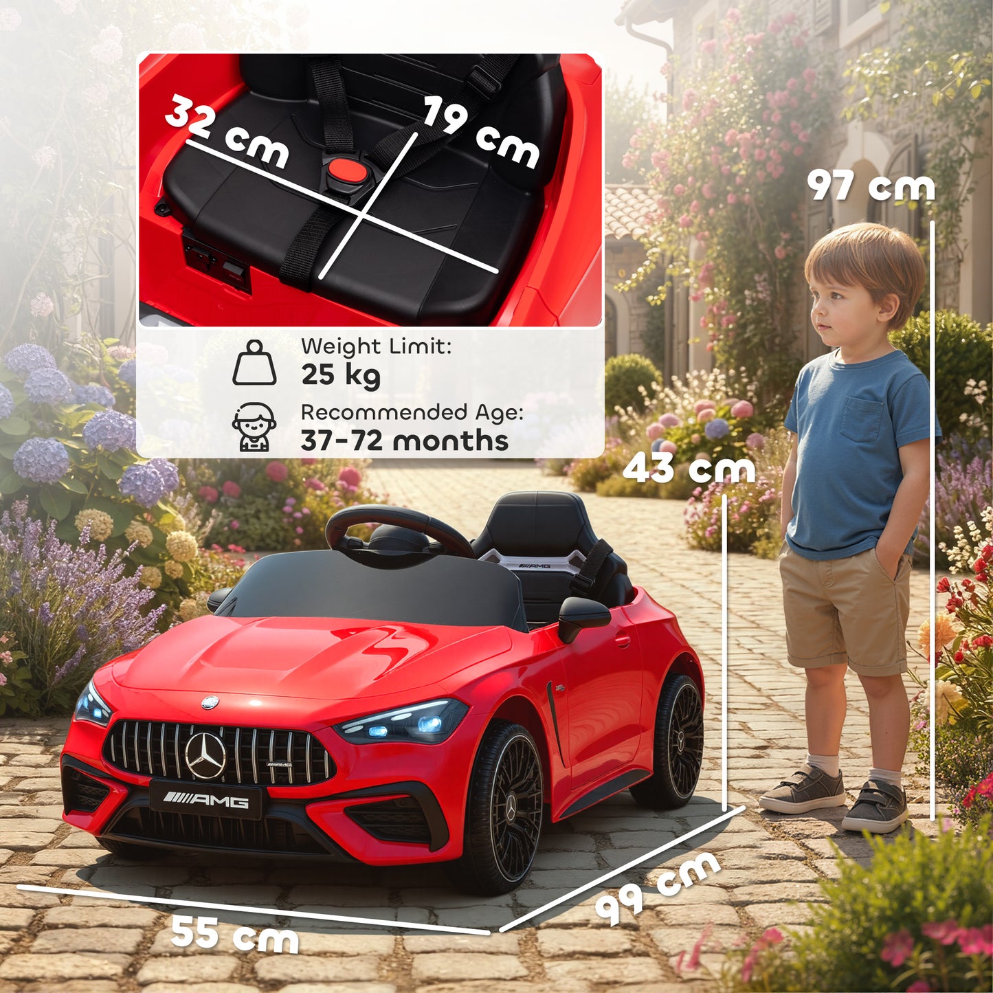 Licensed Mercedes AMG Kids Electric Car