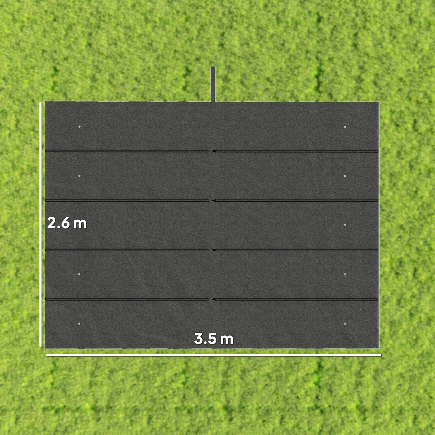 Retractable Pergola Cover, 3.5 x 2.6 m Replacement Canopy Fabric