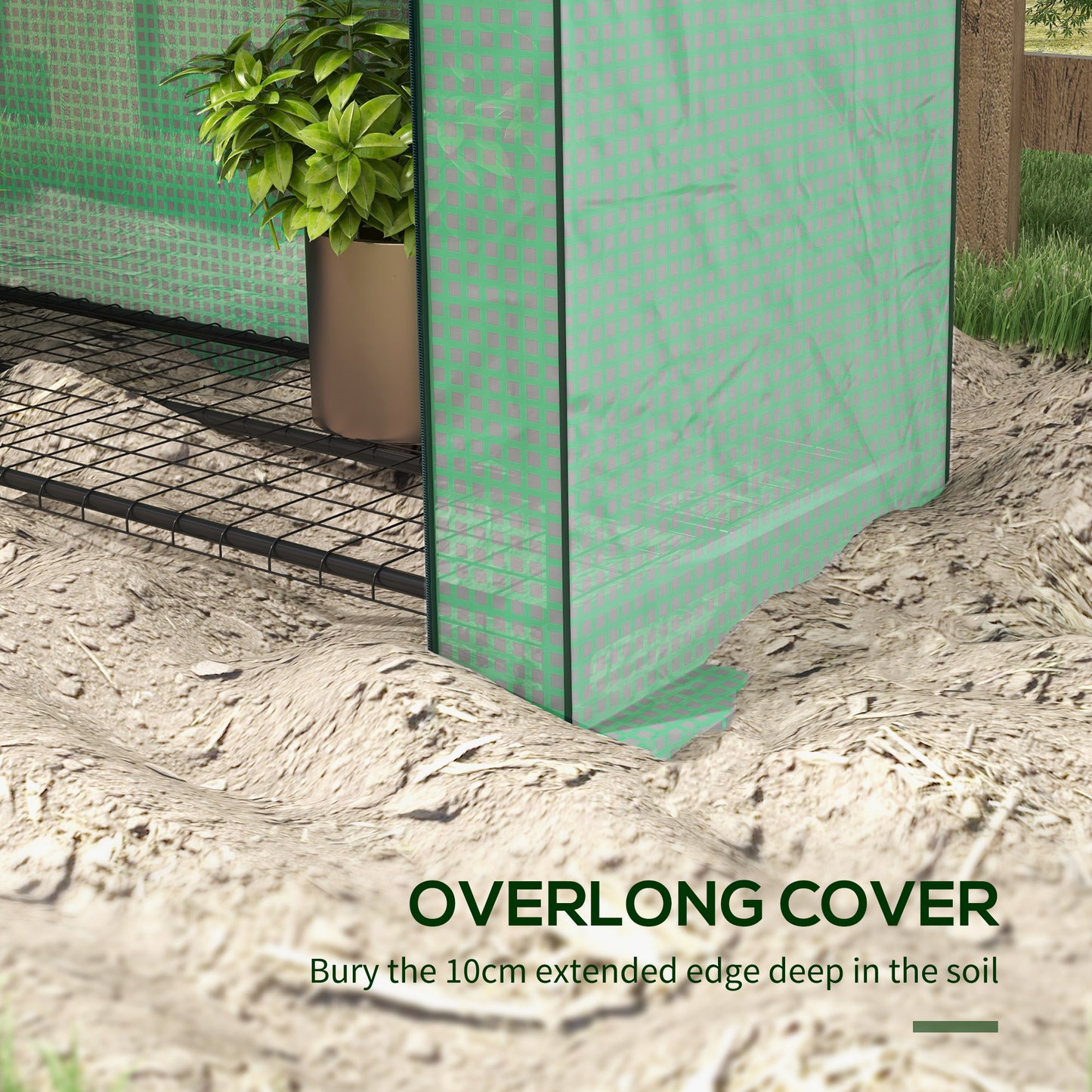 4 Tier Mini Greenhouse with Reinforced PE Cover