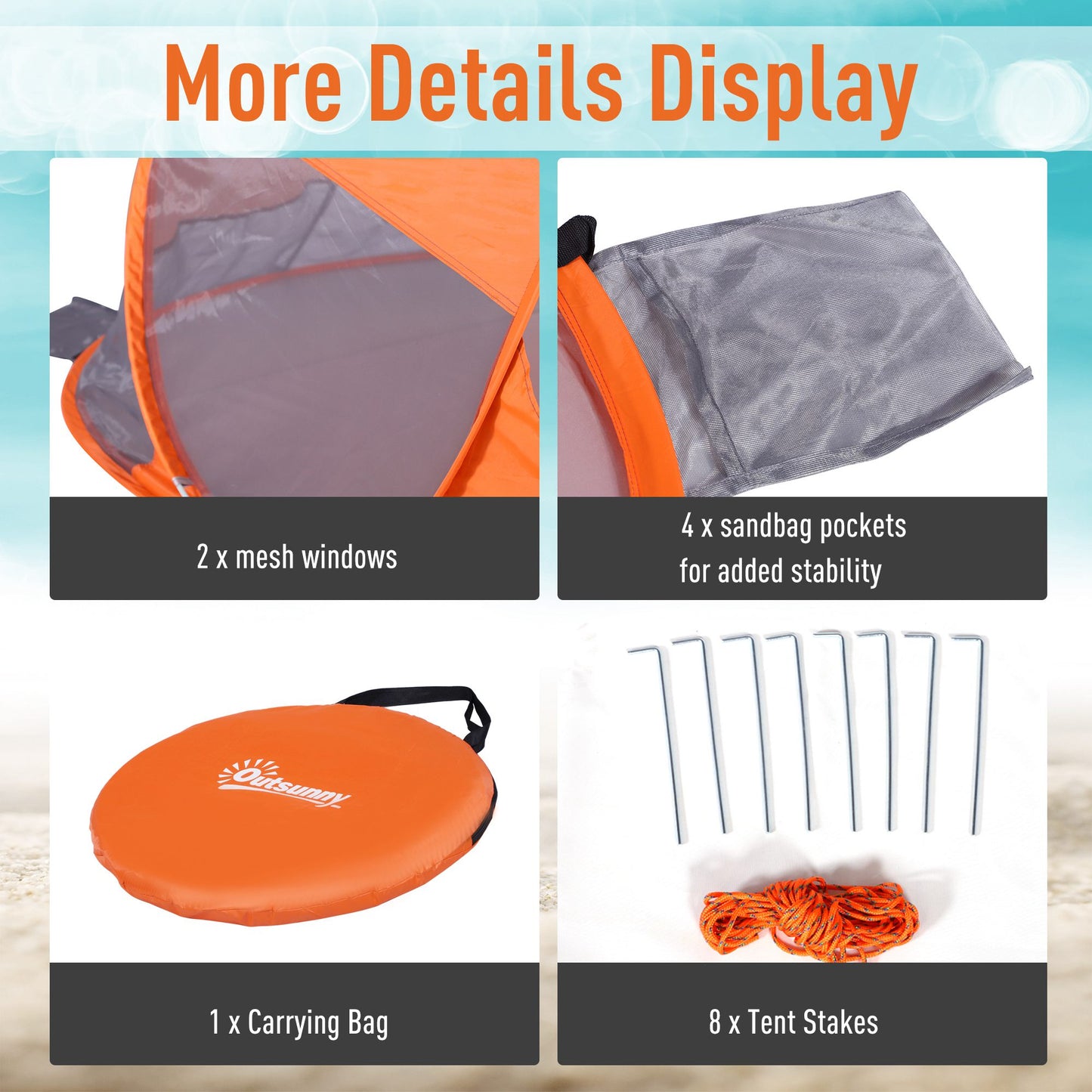 Fibreglass Frame 2 Person Pop-Up Lightweight Camping Tent