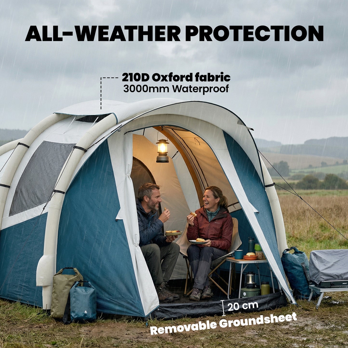 Inflatable Camping Tent w/ Air Pump