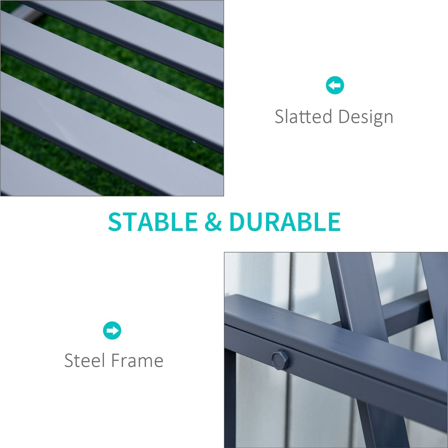 Steel Patio Garden Bench Loveseats