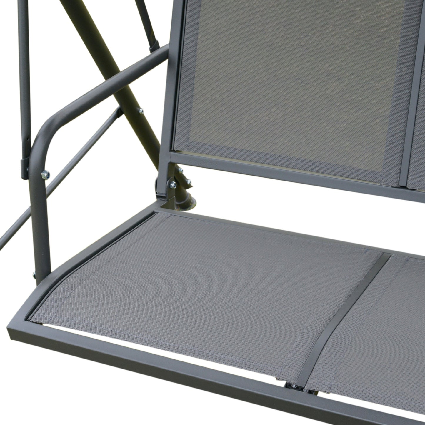 3 Seater Swing Chair, Garden Swing Bench with Canopy