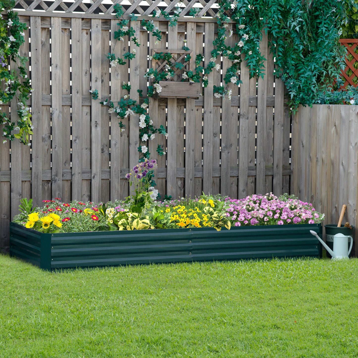 Metal Raised Garden Bed Planter Box Outdoor Planters