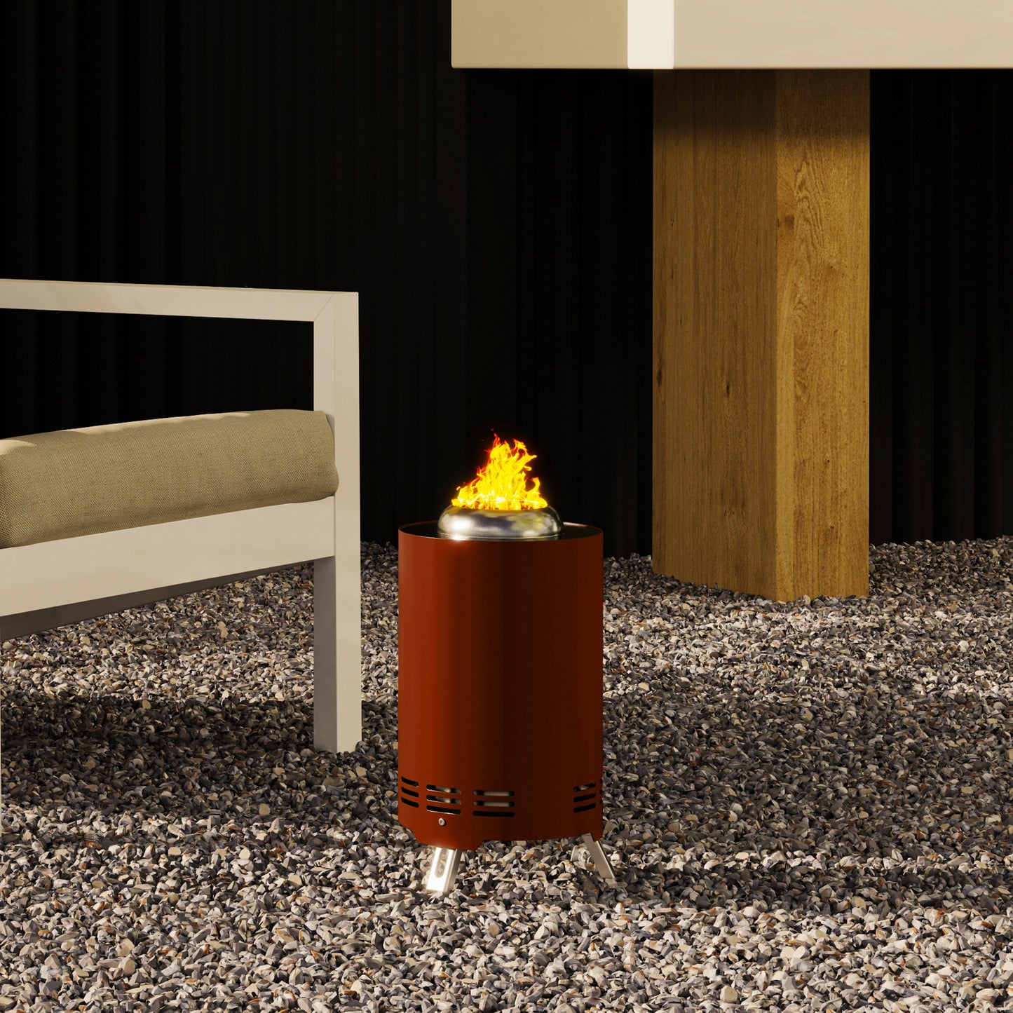 Smokeless Fire Pit, 16 x 16 cm Stainless Steel Portable Wood