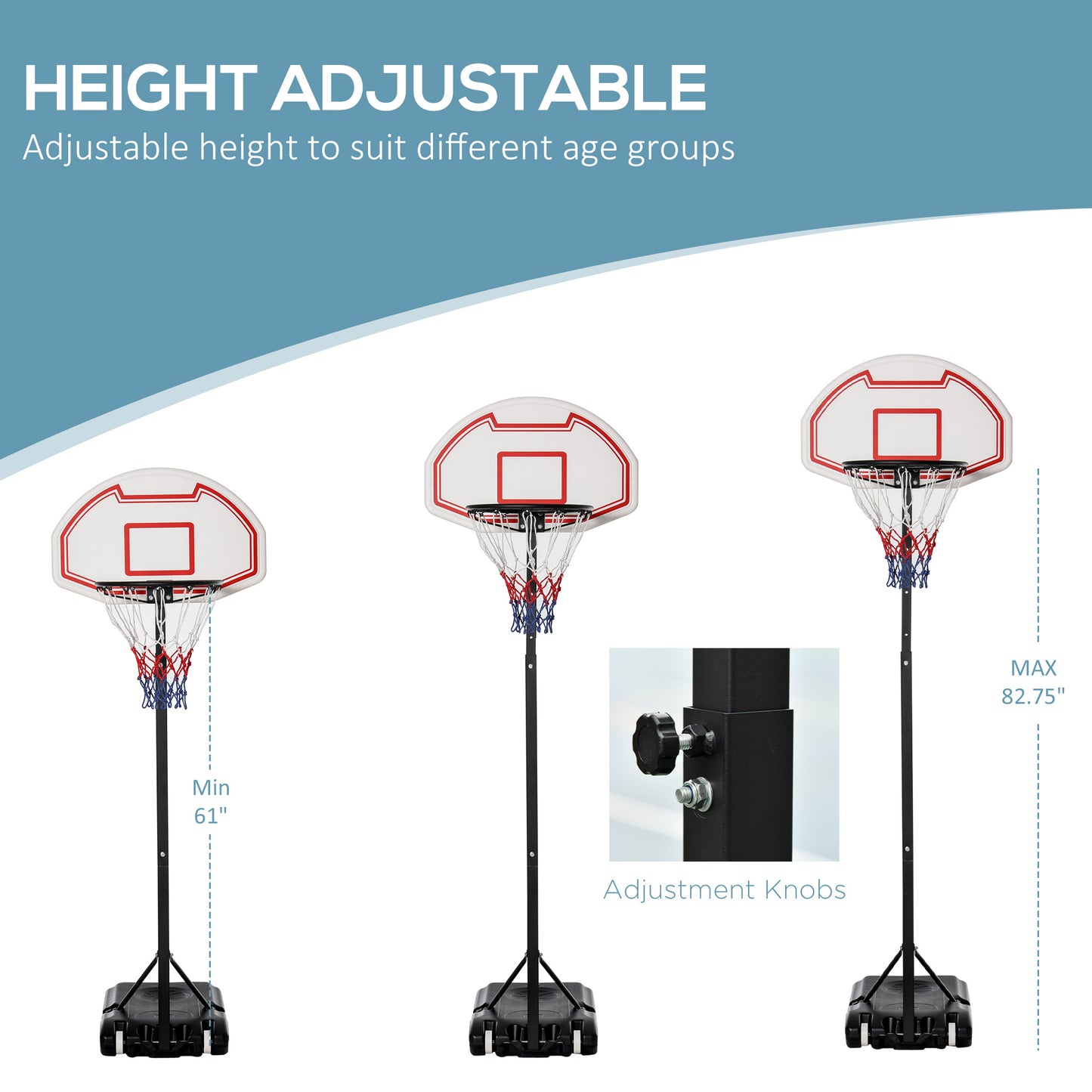 Basketball Hoop Outdoor, Portable Basketball Hoop and Stand
