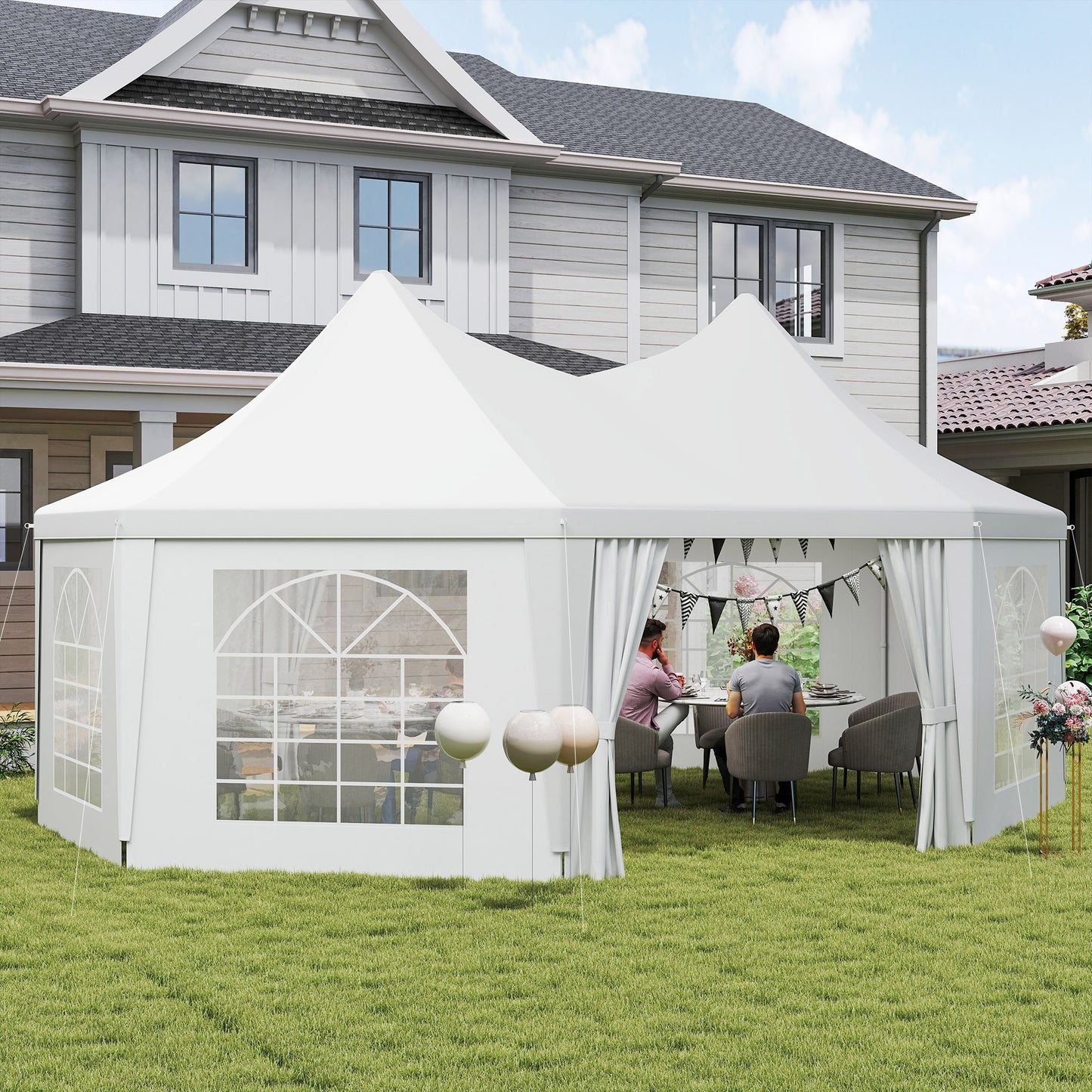 6.8 x 5m Octagonal Marquee Gazebo