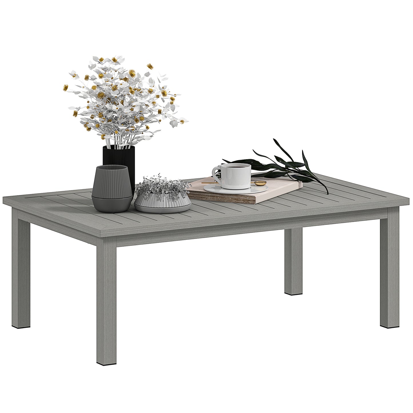 100cm x 60cm Aluminium Outdoor Coffee Table