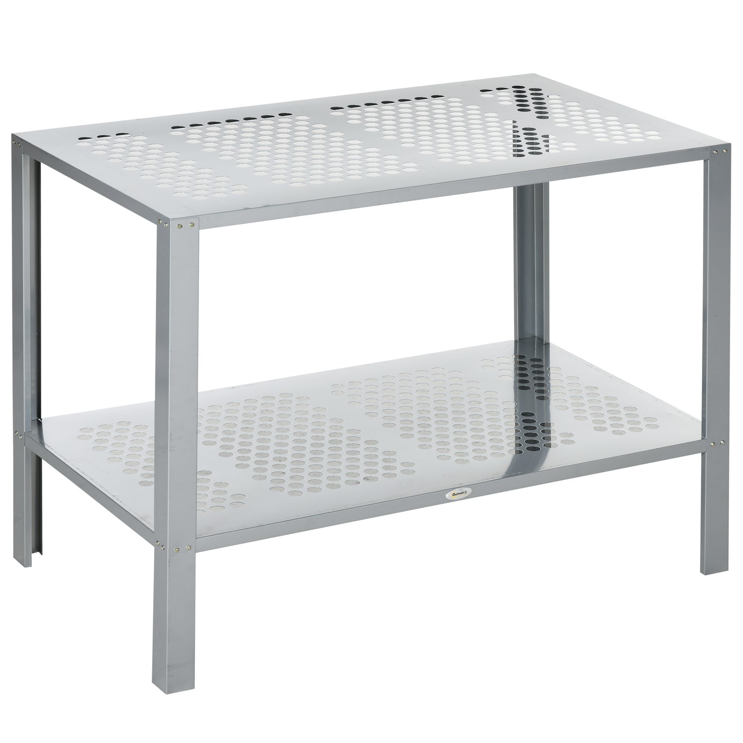 2-Tier Plant Stand, Corner Plant Shelf for Outdoor