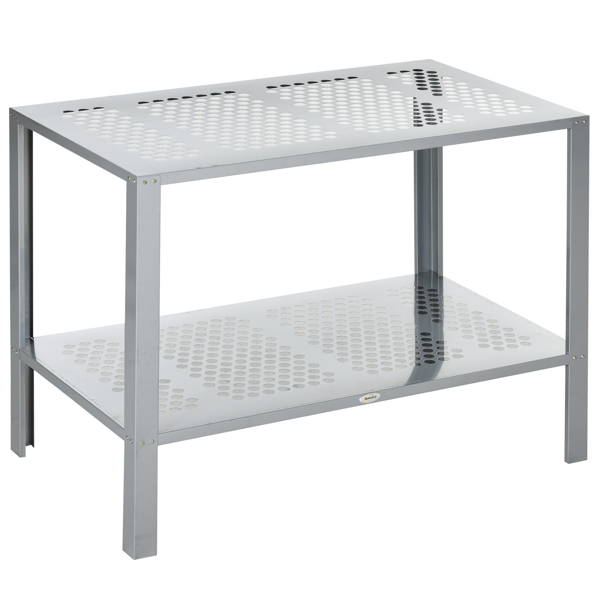 2-Tier Plant Stand, Corner Plant Shelf for Outdoor