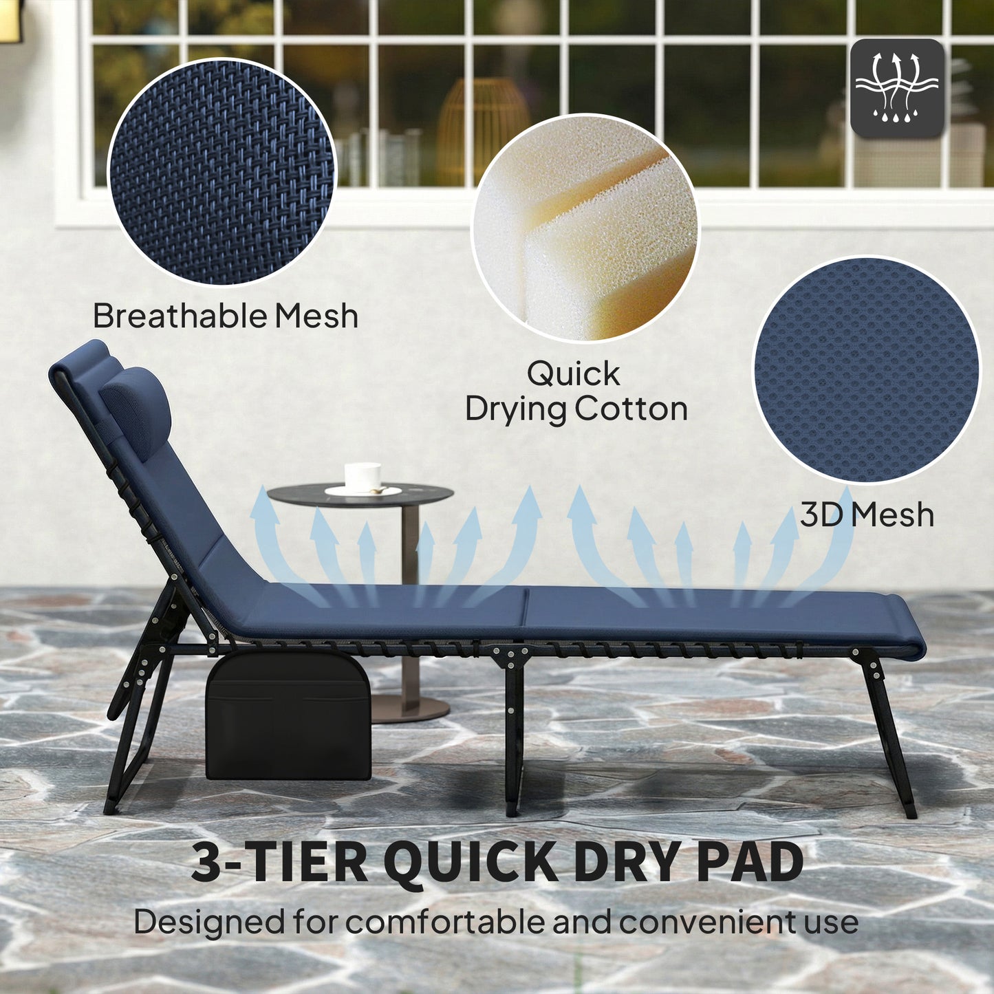 Set of Two Reclining Sun Loungers (7)