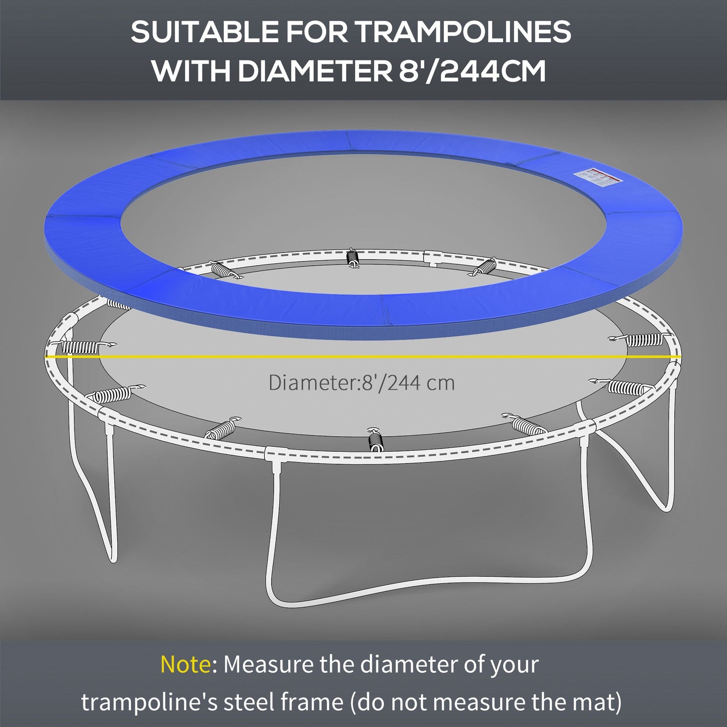 8ft Trampoline Pad, Φ244cm Trampoline Accessories Surround Pad