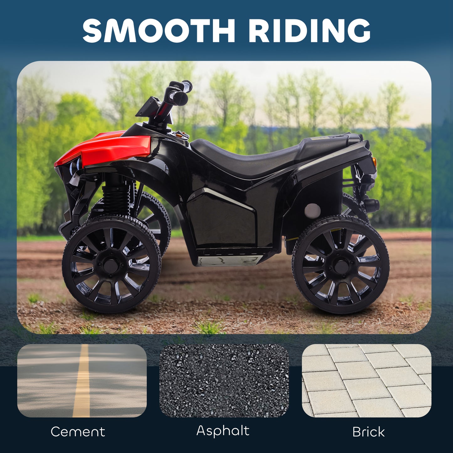 6V Kids ATV, 4 Wheeler Electric Ride on Car with Music