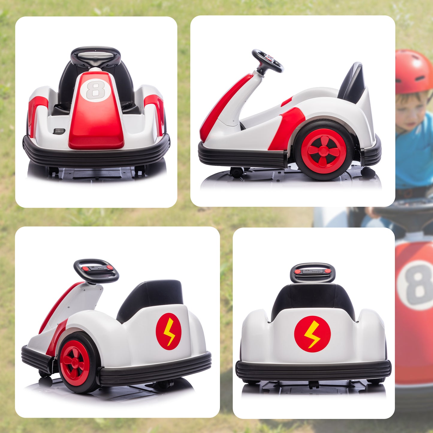 Kids Bumper Car with 360-Degree Rotation