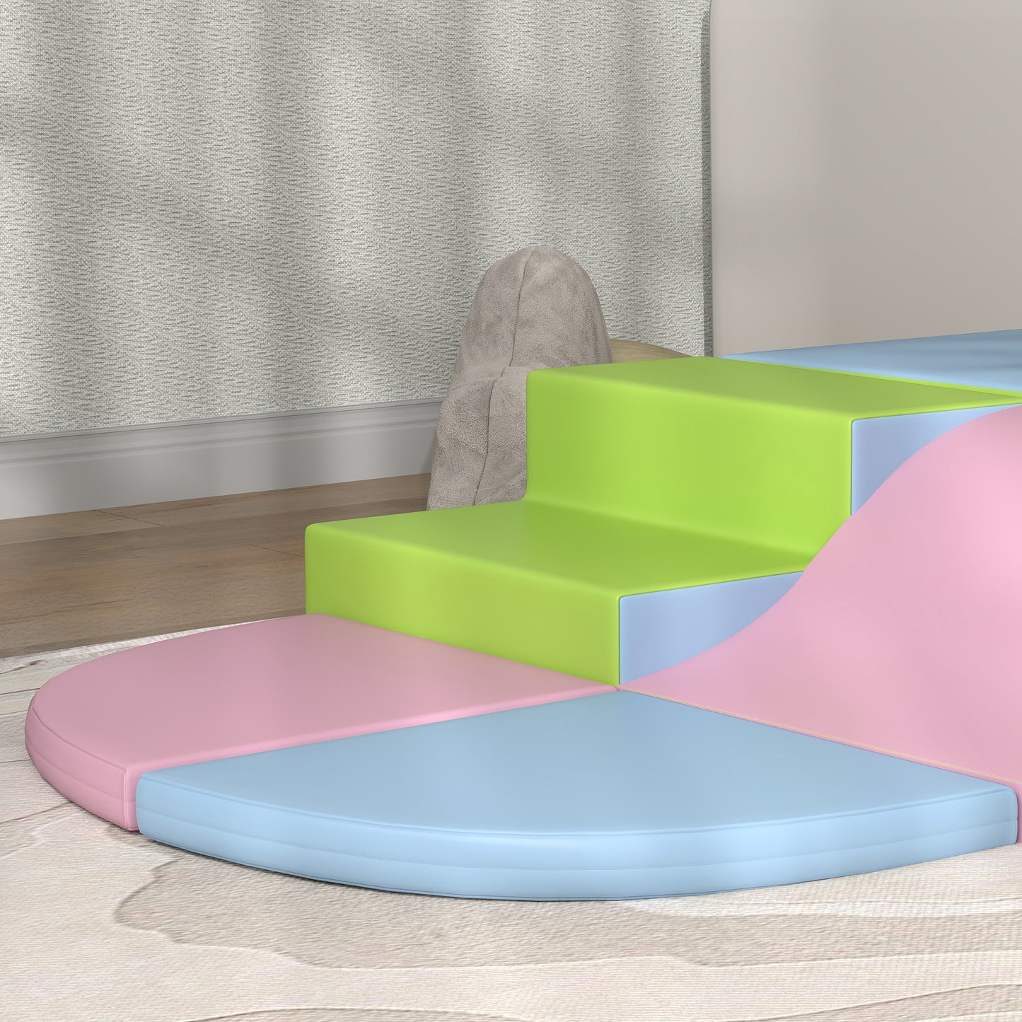 6 Piece Soft Play Equipment for Kids Climb and Crawl