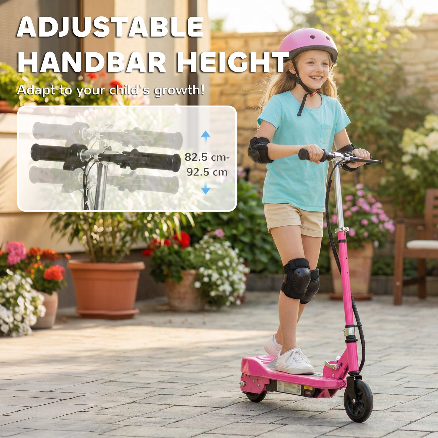 Foldable Electric Kids Scooter, Ride-on for Ages 7-14 Years