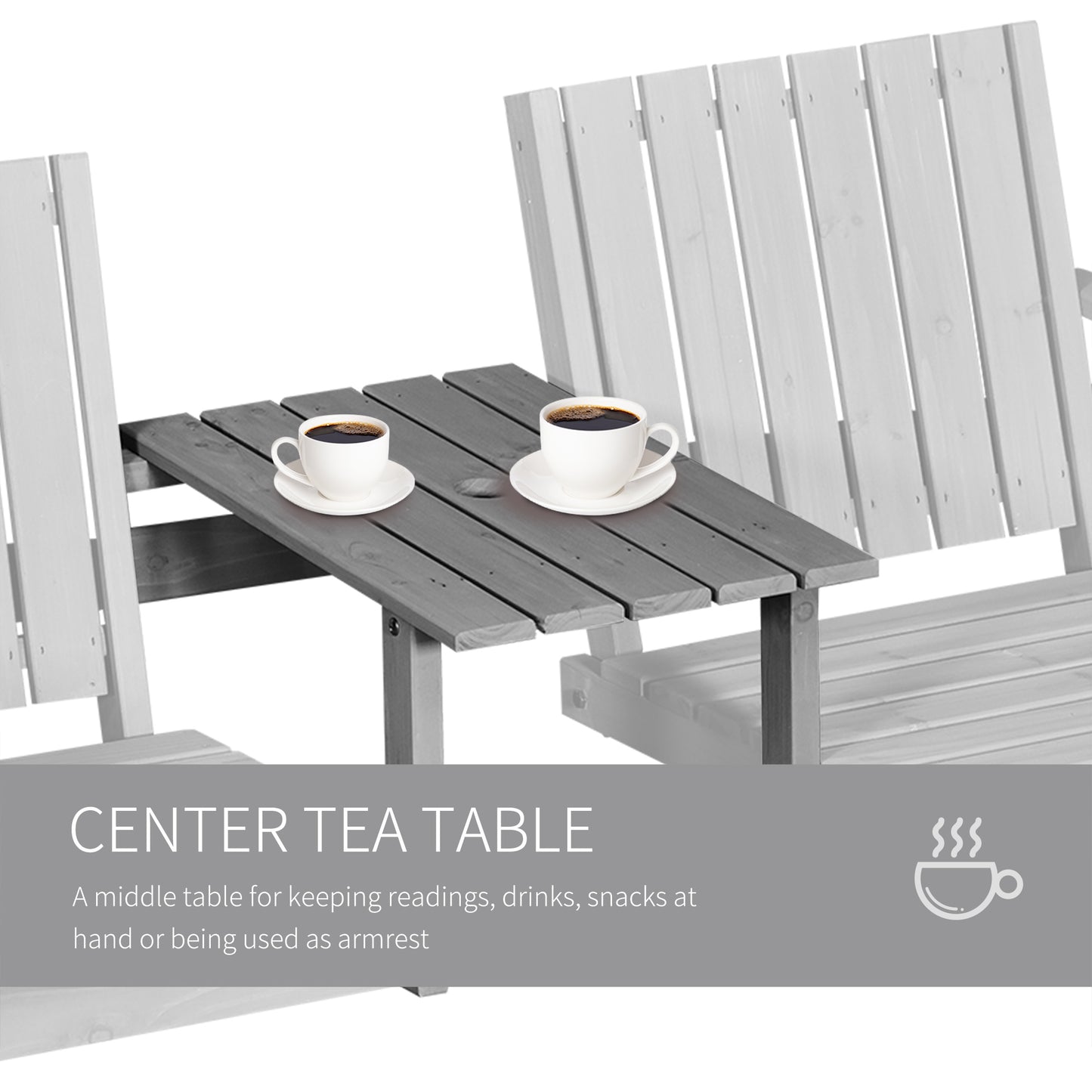 2-Seater Garden Bench Antique Loveseat for Yard, Lawn, Porch, Patio