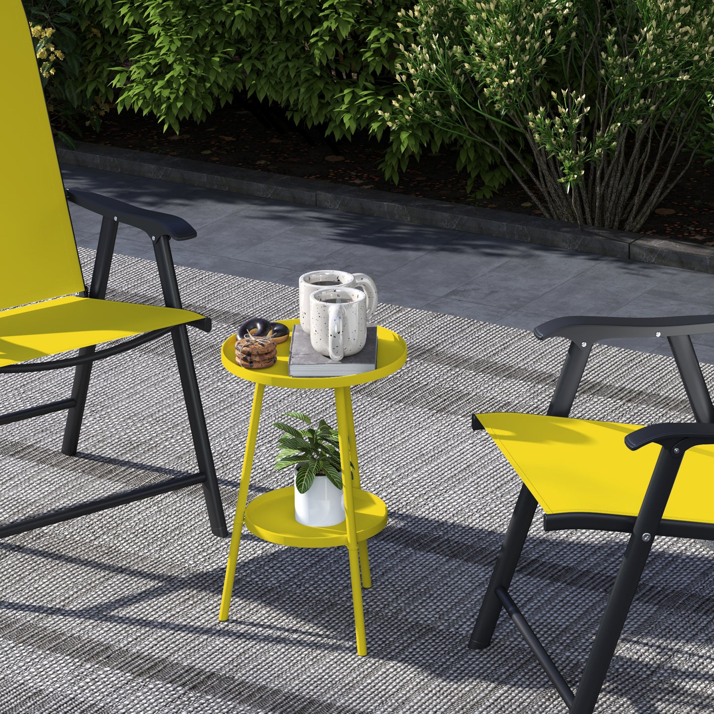 Two-Tier Metal Garden Table