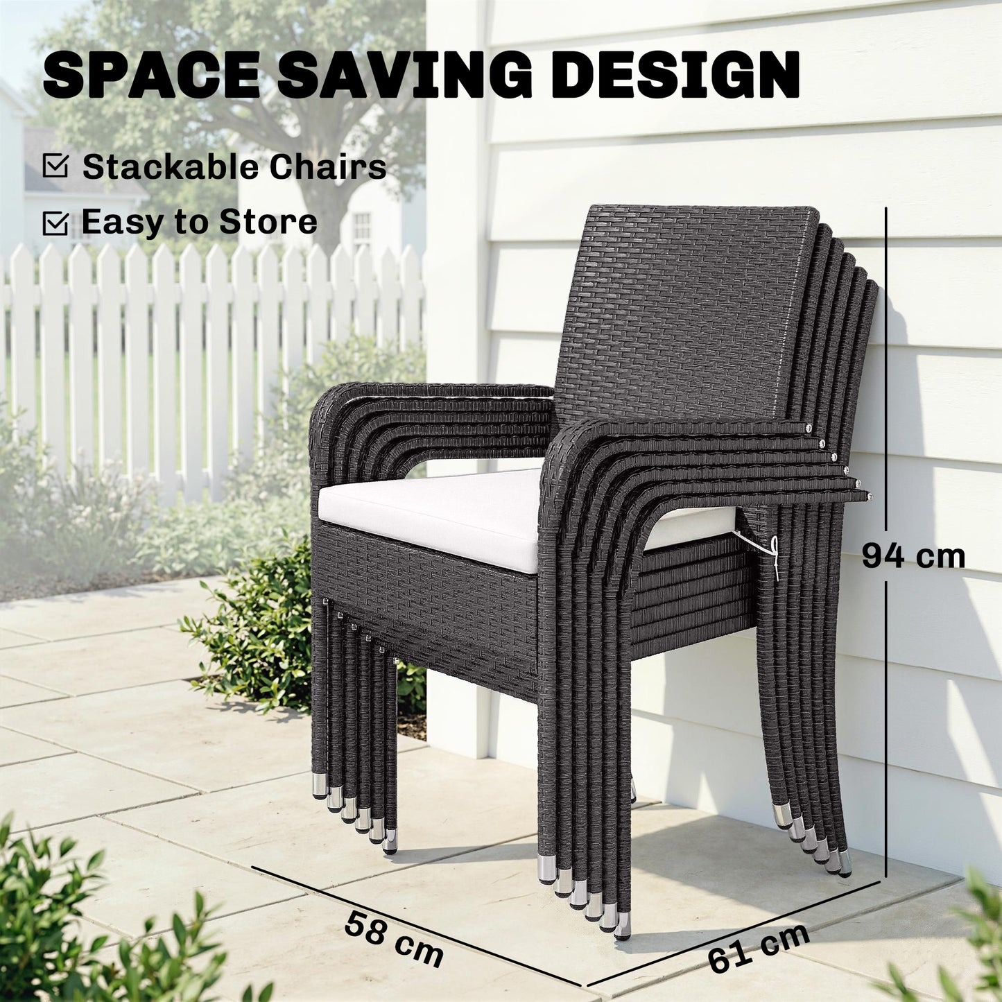 7 Piece Rattan Garden Furniture Set