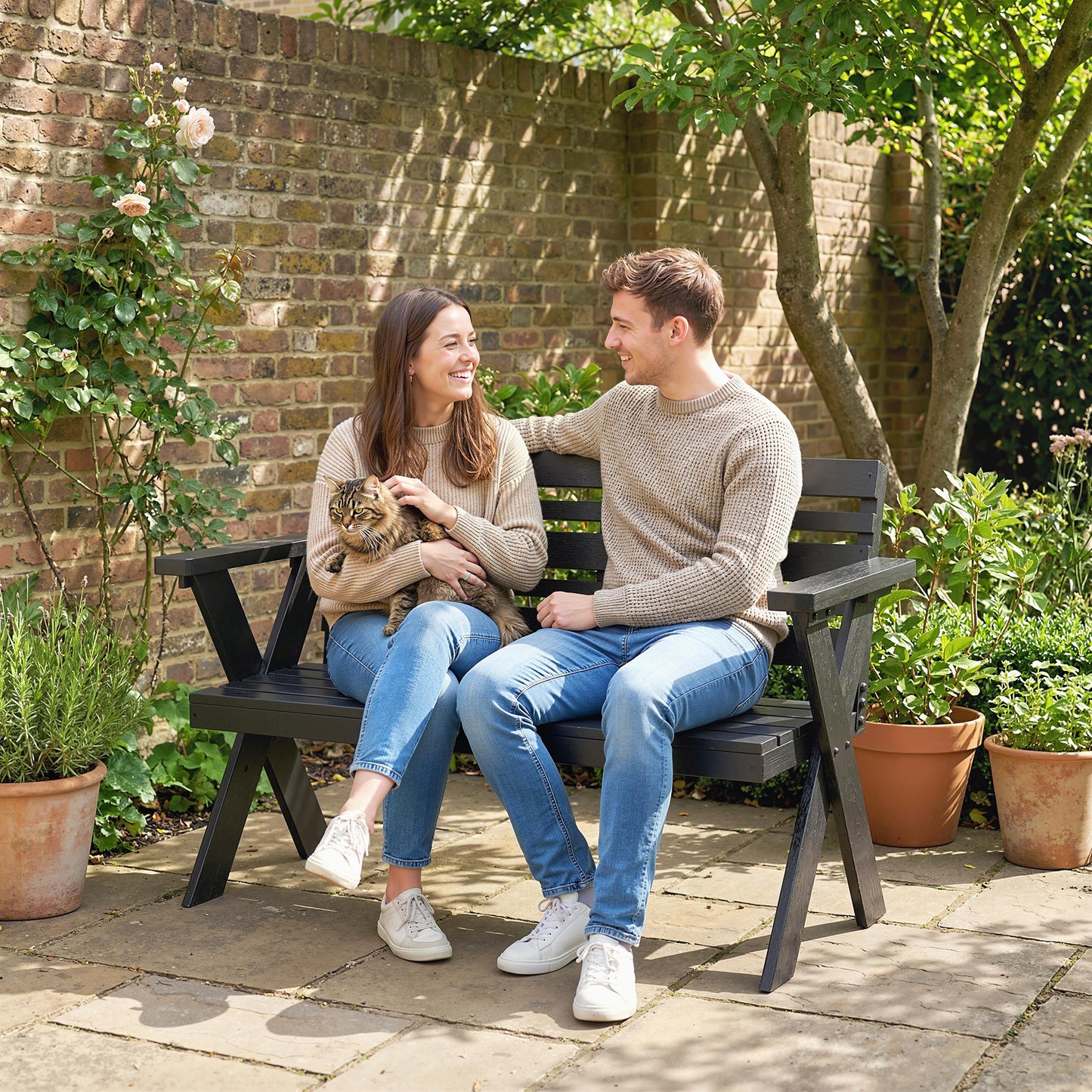 2 Seater Wooden Garden Bench (1)
