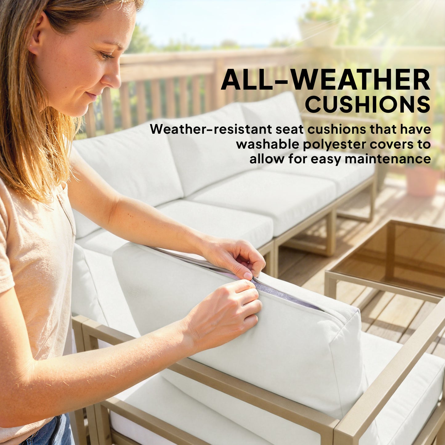 5 Seater Aluminium Garden Furniture Set