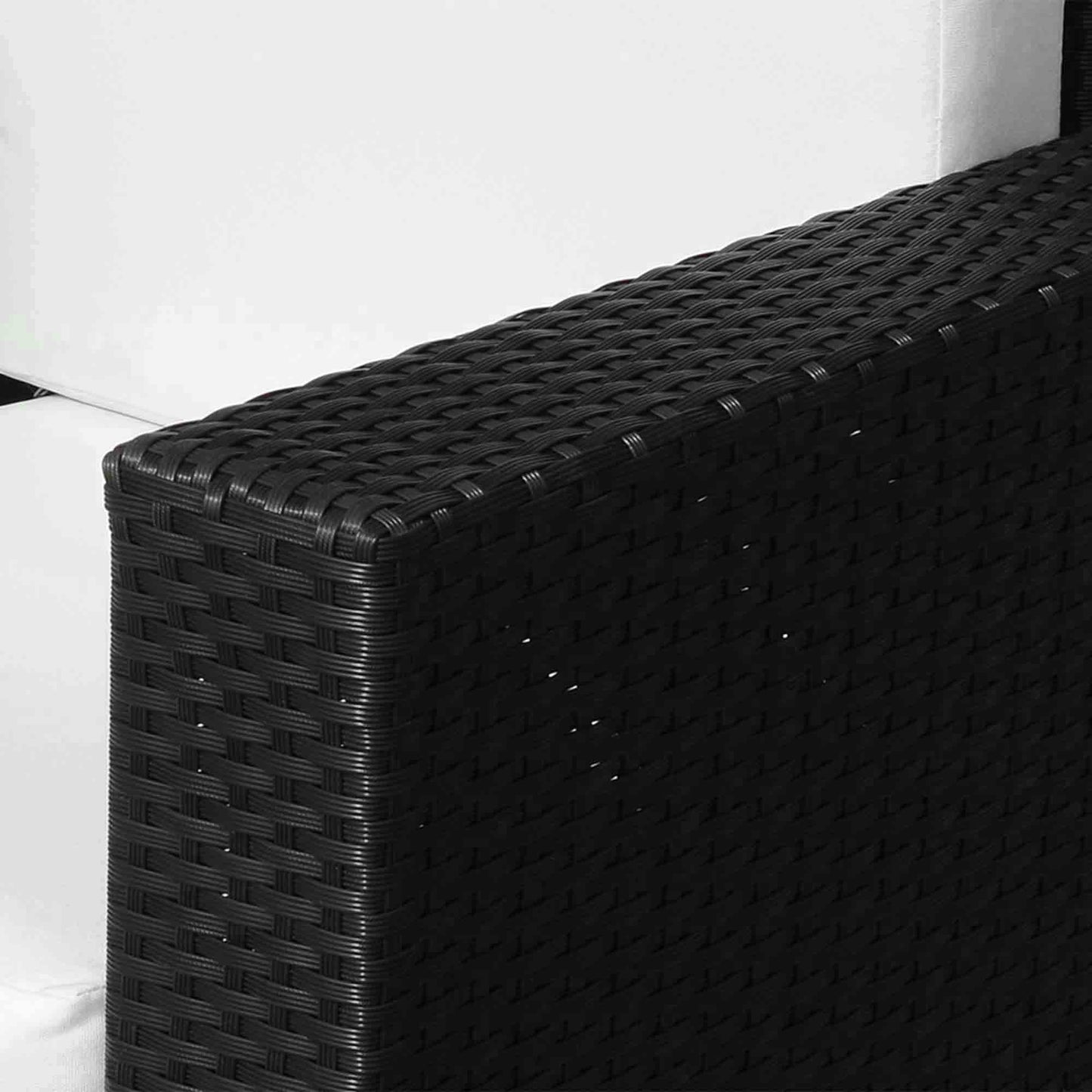 Single Seater Rattan Chair Sofa with 10 cm Thick Padded Cushion