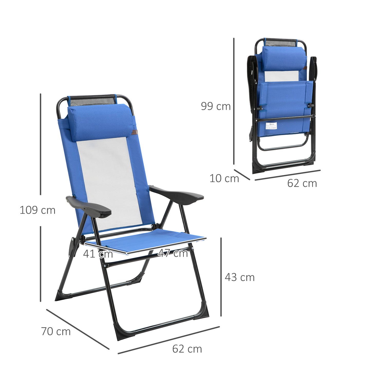 Folding Garden Chairs Set of 2