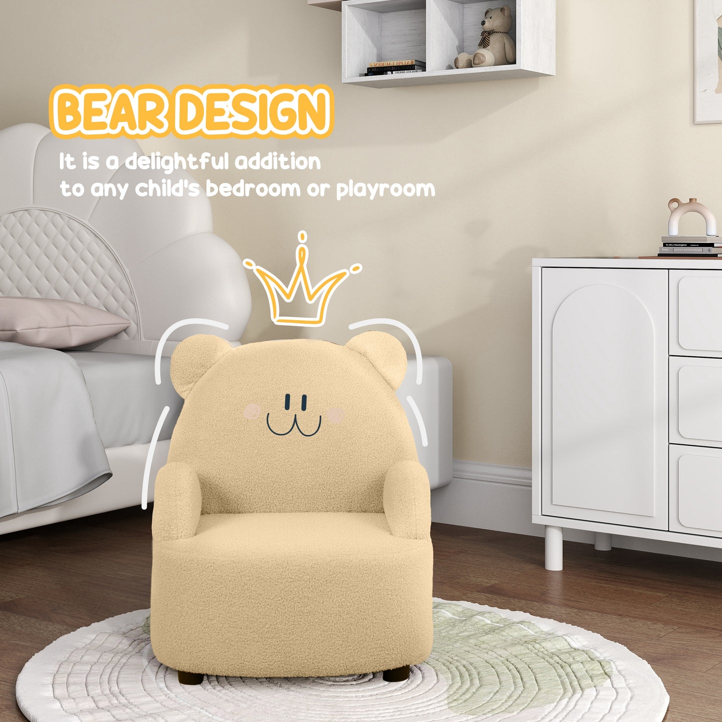 Kids Armchair, Bear Shaped Toddler Chair