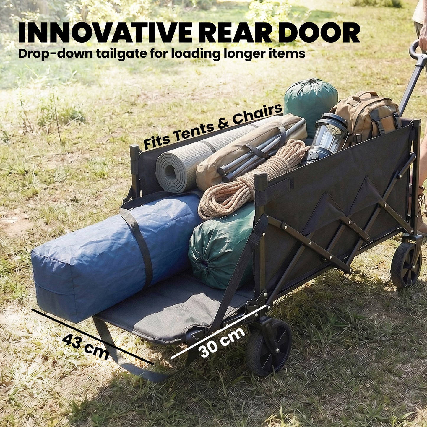 60L Foldable Festival Trolley on Wheels