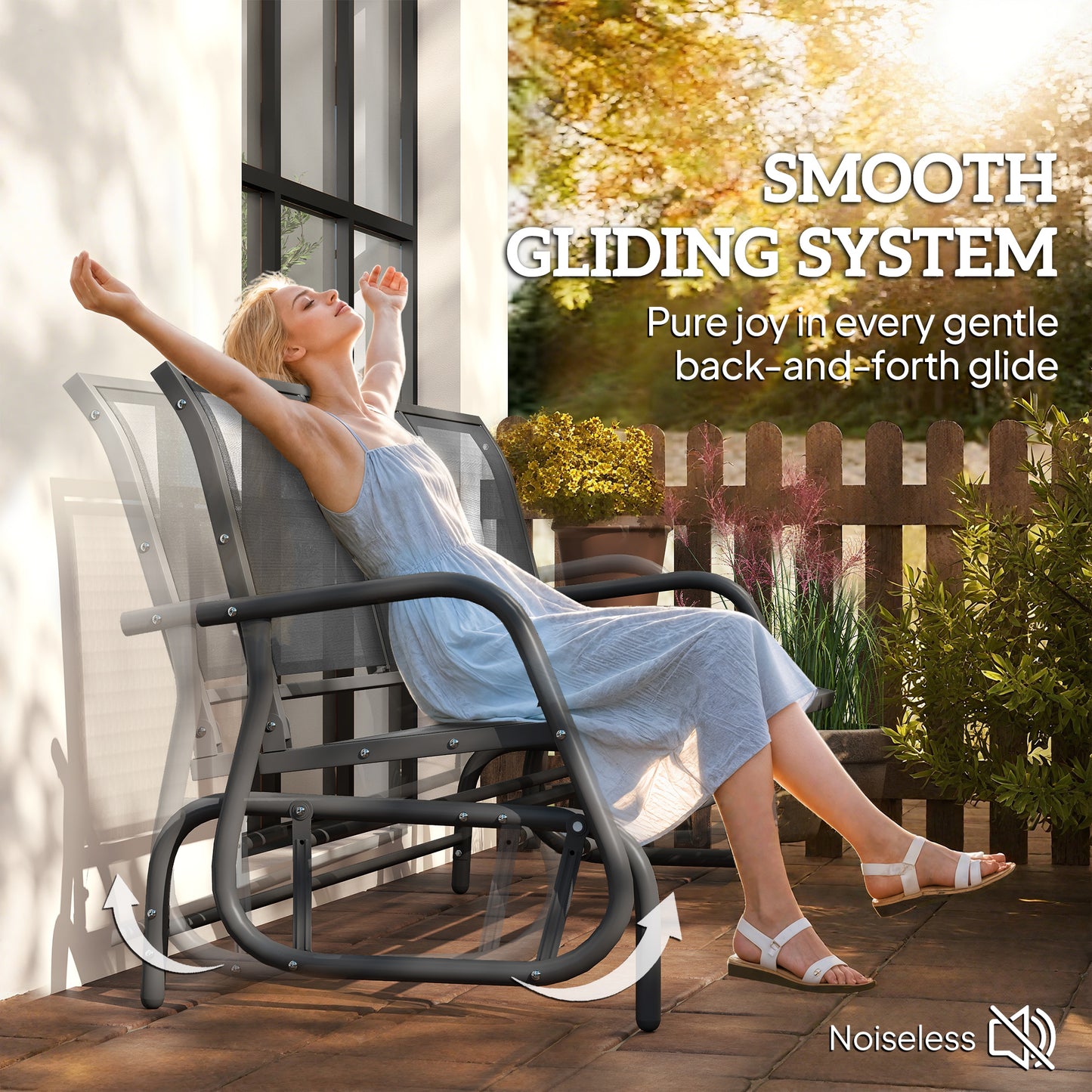 3-Seat Glider Rocking Chair