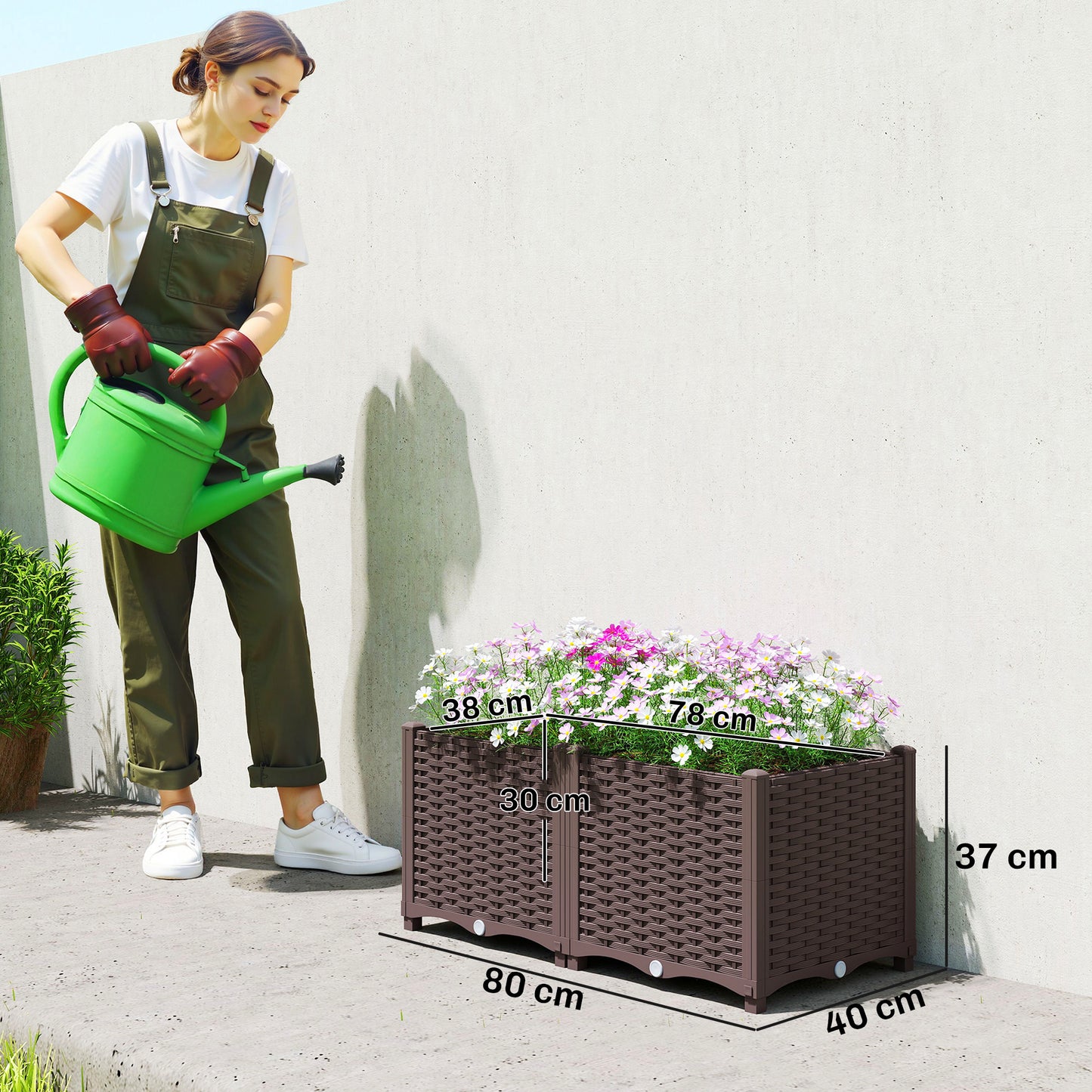 Plastic Raised Garden Bed with Legs