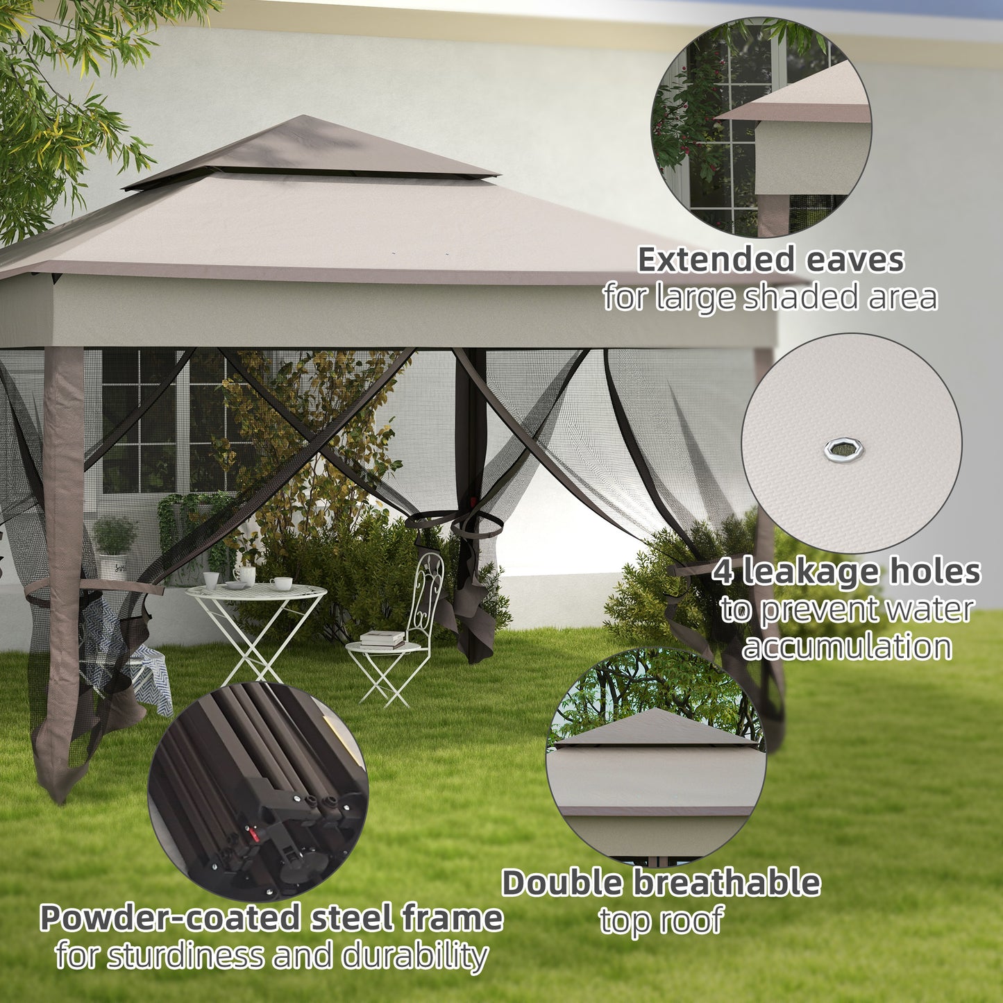 3.25 x 3.25m Pop Up Gazebo