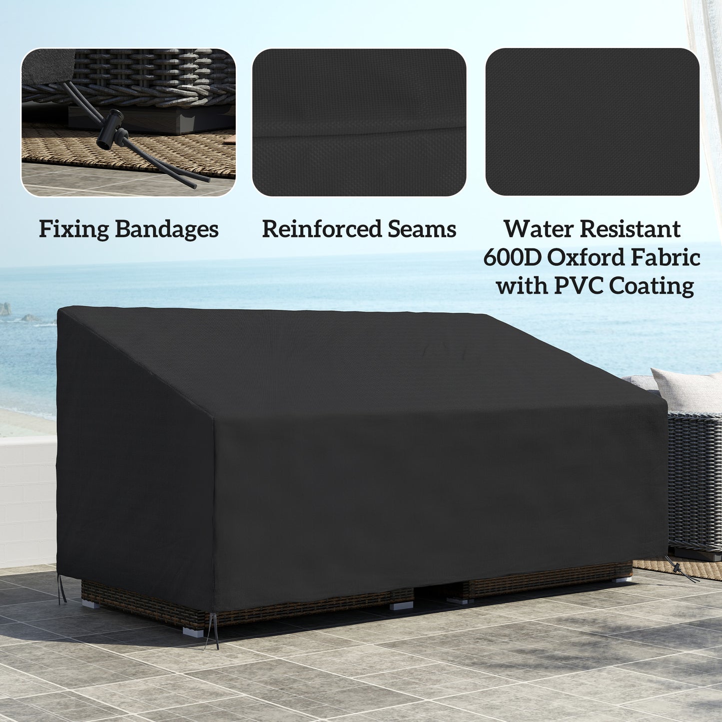 600D Oxford Cloth Garden Furniture Cover Waterproof (1)