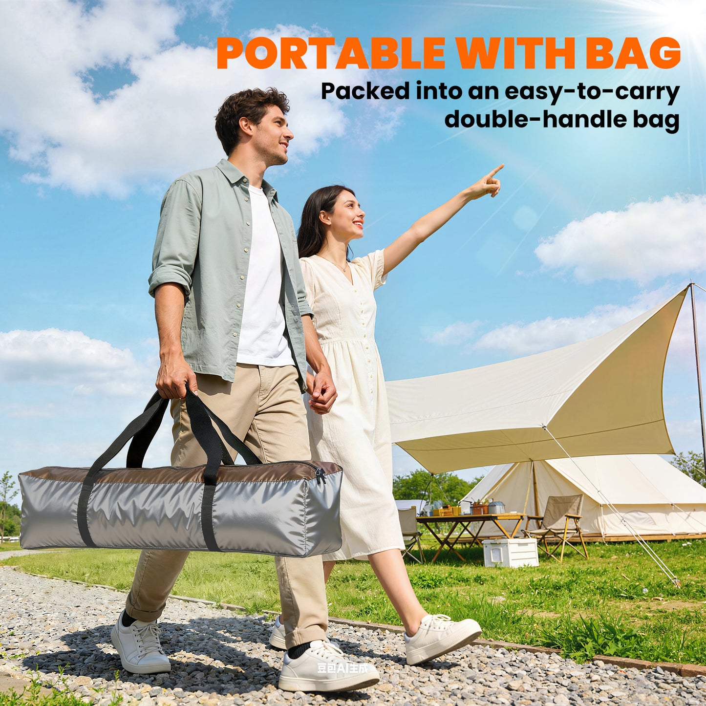 Double Layer Instant Pop Up Tent with Rainfly