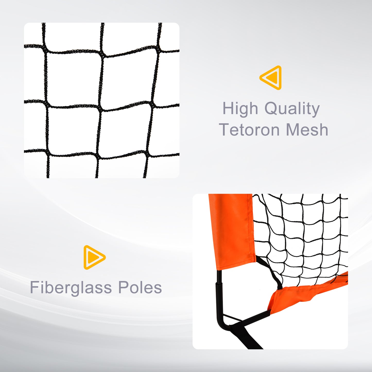 Set of 2 Football Goal Net 6 x 3 ft Foldable Outdoor Sport Training